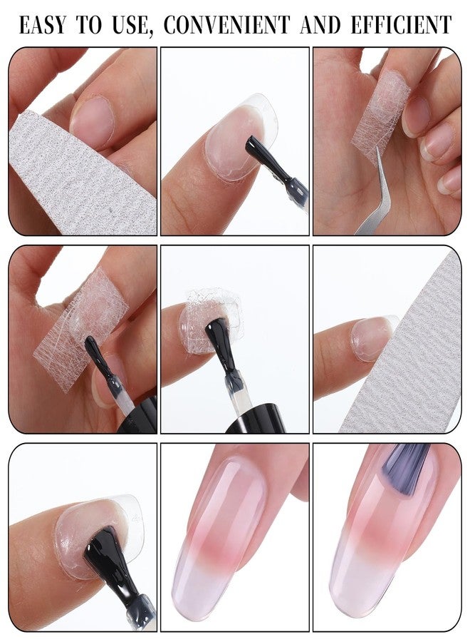 cobee 100 Pieces Silk Nail Extension Wrap， Fiberglass Wrap Nail， Art Extension DIY Protector Accessories for Splits Breaks Repair Reinforce for Women Home Salon - Image 3